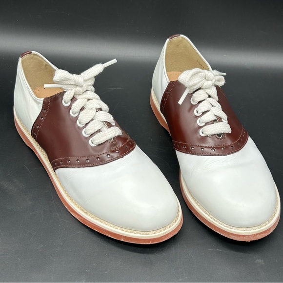 Willits Shoes - Willits Muffy's Saddle Brown & White Oxford Dress Shoes Women's Size: 9 EE